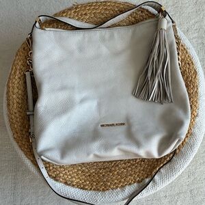 Michael Kors Cream Shoulder Bag with Tassel